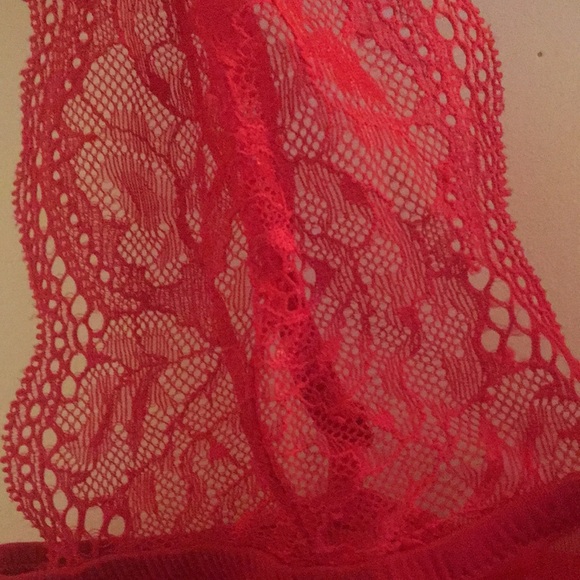EUC La Senza Lace Plunge Neck Chemise Lingerie Top - Picture 4 of 9
